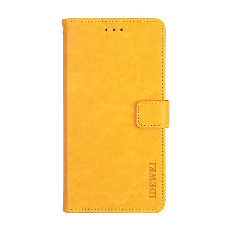 For Blackview A70 idewei Crazy Horse Texture Horizontal Flip Leather Case with Holder & Card Slots & Wallet(Yellow) - More Brand by idewei | Online Shopping South Africa | PMC TechLife | Buy Now Pay Later Mobicred