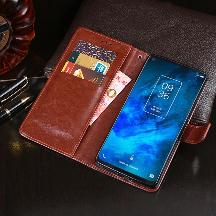 For TCL 10 5G idewei Crazy Horse Texture Horizontal Flip Leather Case with Holder & Card Slots & Wallet(Brown) - free shipping - PMC Jewellery - Order now!
