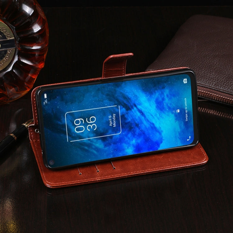 For TCL 10 5G idewei Crazy Horse Texture Horizontal Flip Leather Case with Holder & Card Slots & Wallet(Brown) - free shipping - PMC Jewellery - Order now!