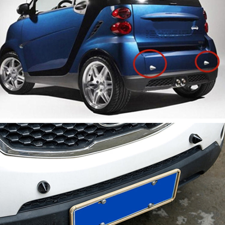 2 PCS Car Rear Anti-collision Tail Cone for Mercedes Benz Smart 2009-2014, Style:Pointed(Black) - Decorative Strip by PMC Jewellery | Online Shopping South Africa | PMC Jewellery | Buy Now Pay Later Mobicred