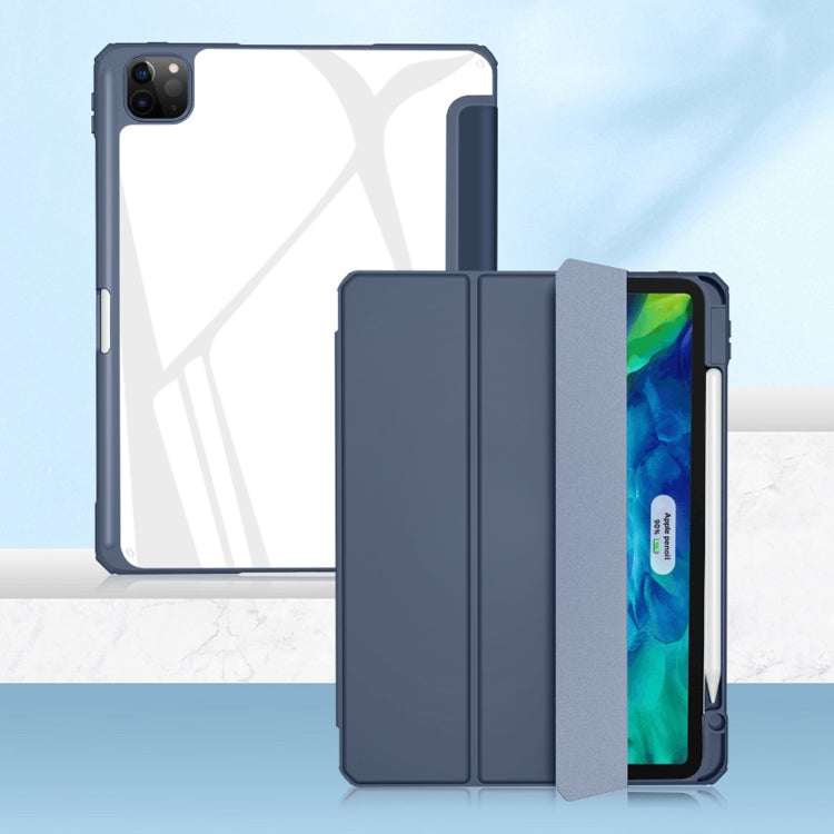 For iPad Pro 11 2022 / 2021 / 2020 Mutural Pinyue Series PC + TPU Horizontal Flip Leather Tablet Case with Holder & Pen Slot & Sleep / Wake-up Function(Blue) - free shipping - PMC TechLife - Order now!