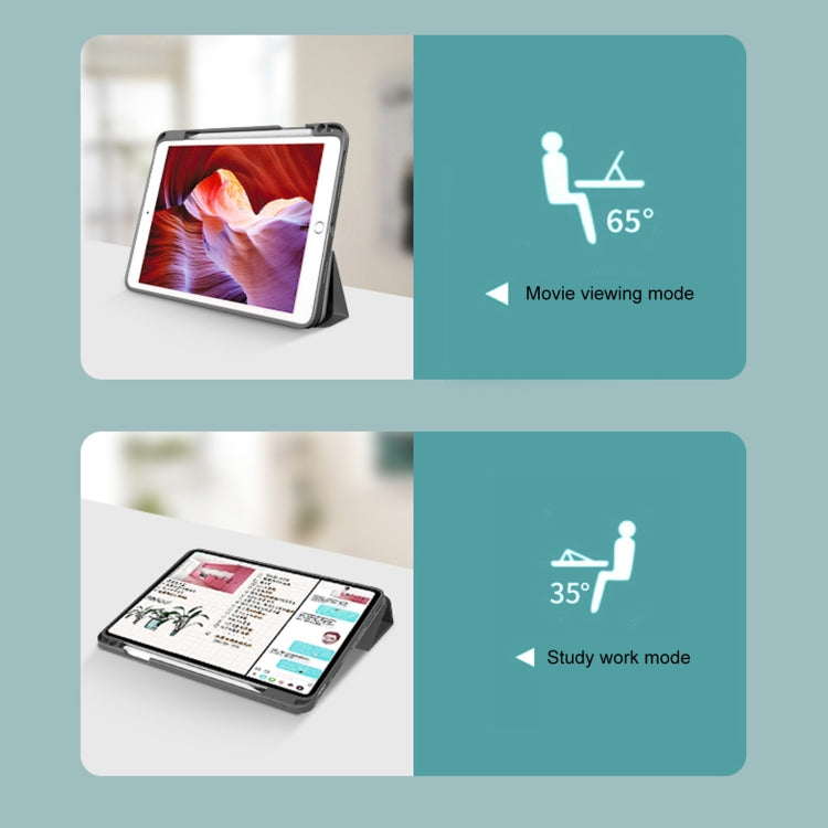 For iPad Pro 12.9 2022 / 2021 / 2020 Mutural YASHI Series TPU + PU Cloth Pattern Texture Horizontal Flip Leather Tablet Case with Three-folding Holder & Pen Slot & Wake-up / Sleep Function(Red) - free shipping - PMC TechLife - Order now!