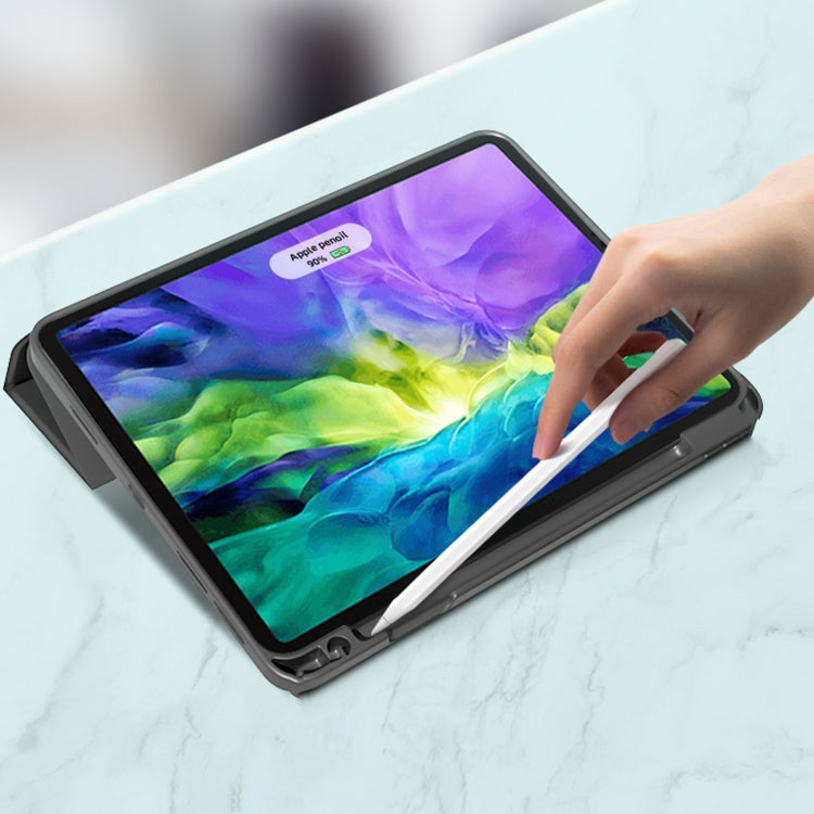 For iPad Pro 12.9 2022 / 2021 / 2020 Mutural YASHI Series TPU + PU Cloth Pattern Texture Horizontal Flip Leather Tablet Case with Three-folding Holder & Pen Slot & Wake-up / Sleep Function(Red) - free shipping - PMC TechLife - Order now!