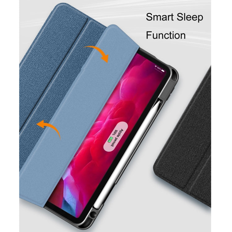 For iPad Pro 12.9 2022 / 2021 / 2020 Mutural YASHI Series TPU + PU Cloth Pattern Texture Horizontal Flip Leather Tablet Case with Three-folding Holder & Pen Slot & Wake-up / Sleep Function(Red) - free shipping - PMC TechLife - Order now!