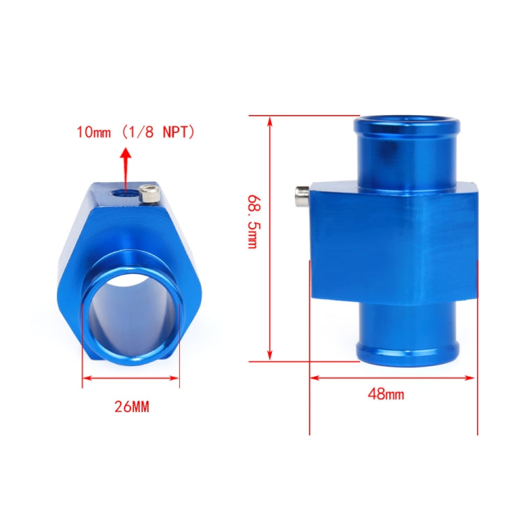 Car Water Temperature Meter Temperature Gauge Joint Pipe Radiator Sensor Adaptor Clamps, Size:26mm(Blue) - Engine Fittings by PMC TechLife | Online Shopping South Africa | PMC TechLife | Buy Now Pay Later Mobicred
