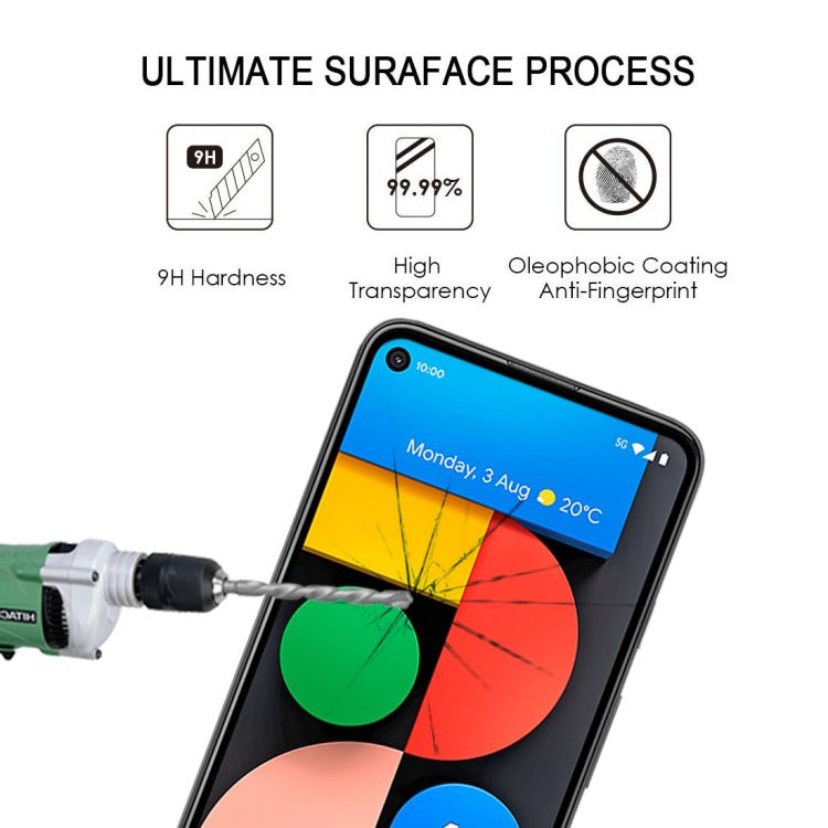 For Google Pixel 4a 5G Full Glue Full Cover Screen Protector Tempered Glass Film - Google Tempered Glass by PMC TechLife | Online Shopping South Africa | PMC TechLife