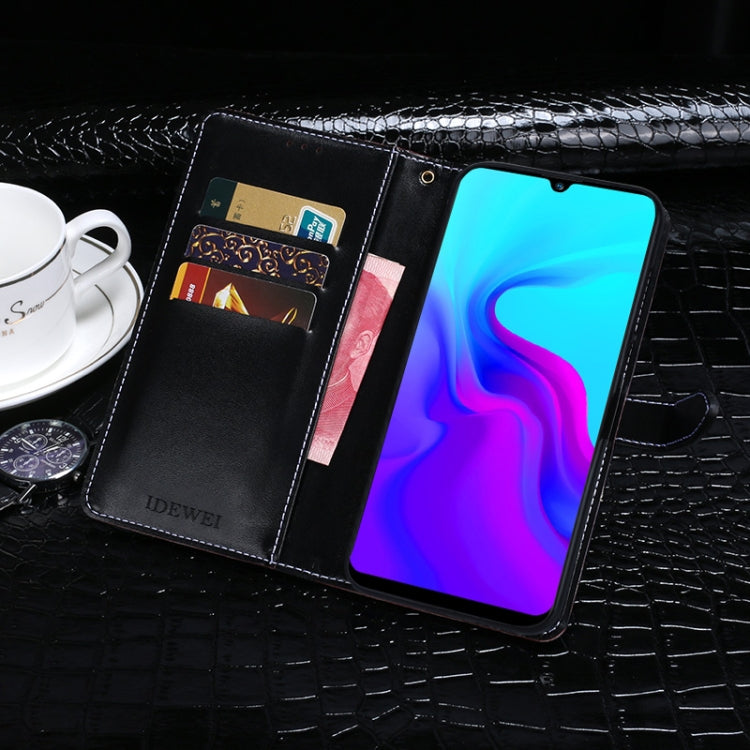 For Blackview A80S idewei Crocodile Texture Horizontal Flip Leather Case with Holder & Card Slots & Wallet(Dark Blue) - More Brand by idewei | Online Shopping South Africa | PMC TechLife | Buy Now Pay Later Mobicred