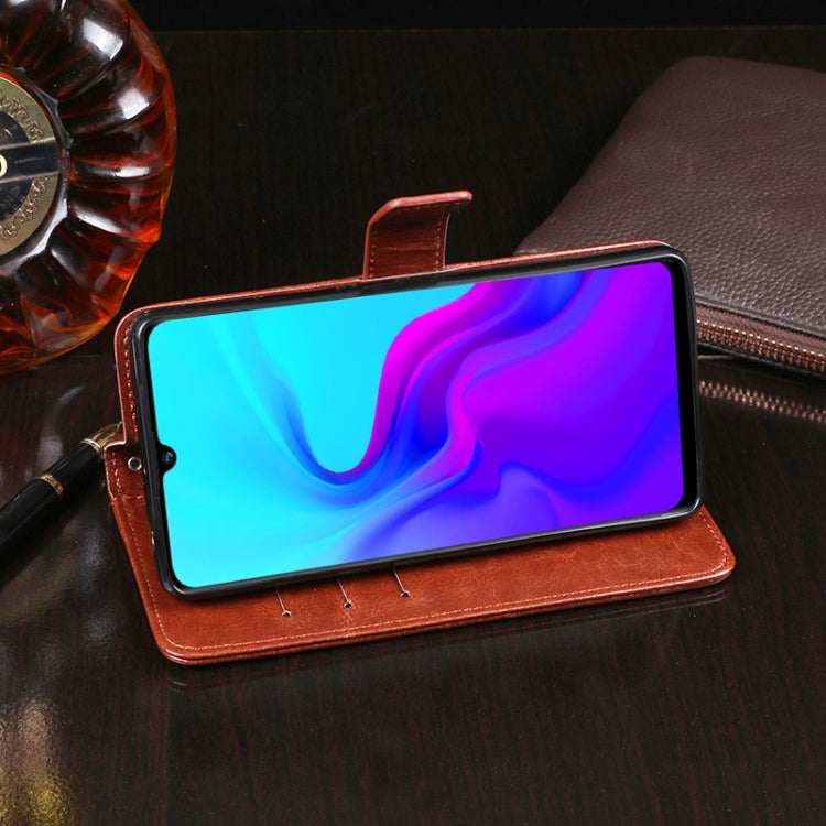 For Blackview A80S idewei Crazy Horse Texture Horizontal Flip Leather Case with Holder & Card Slots & Wallet(Brown) - More Brand by idewei | Online Shopping South Africa | PMC TechLife | Buy Now Pay Later Mobicred