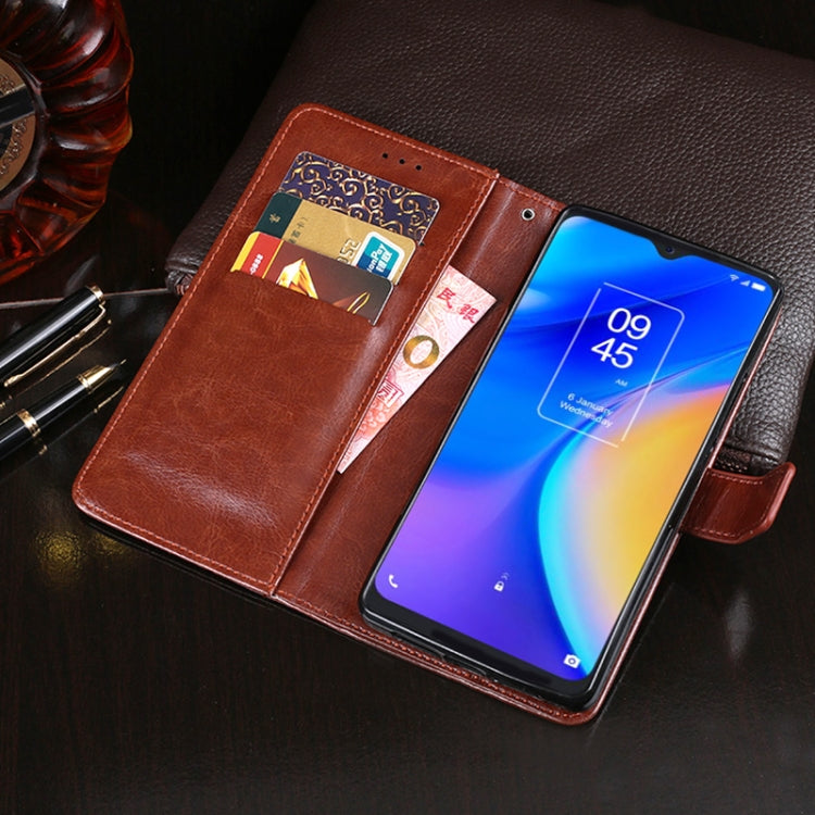 For TCL 20 SE idewei Crazy Horse Texture Horizontal Flip Leather Case with Holder & Card Slots & Wallet(Rose Red) - free shipping - PMC Jewellery - Order now!