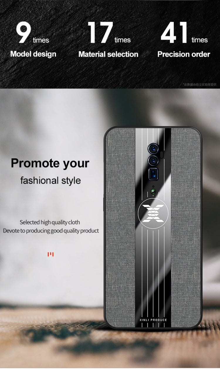 For OPPO Reno 10x Zoom XINLI Stitching Cloth Textue Shockproof TPU Protective Case(Red) - OPPO Cases by XINLI | Online Shopping South Africa | PMC TechLife | Buy Now Pay Later Mobicred