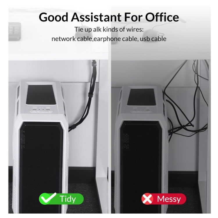 4 PCS TOPK Reusable & Dividable Nylon Tie-wraps Hook and Loop Fastener Cable Ties, Length:5m - Cable Organizer by TOPK | Online Shopping South Africa | PMC TechLife | Buy Now Pay Later Mobicred