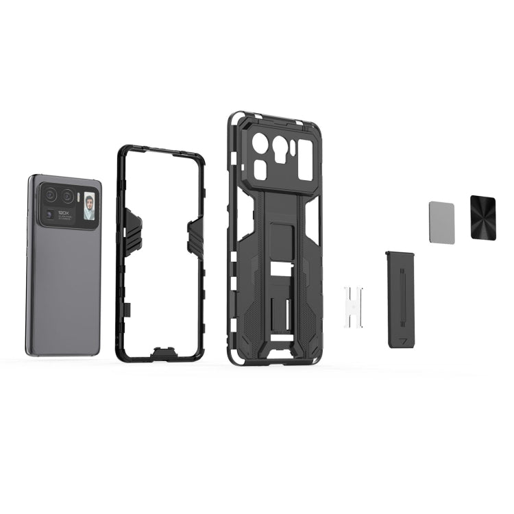 For Xiaomi Mi 11 Ultra Supersonic PC + TPU Shock-proof Protective Case with Holder(Black) - Xiaomi Cases by PMC TechLife | Online Shopping South Africa | PMC TechLife