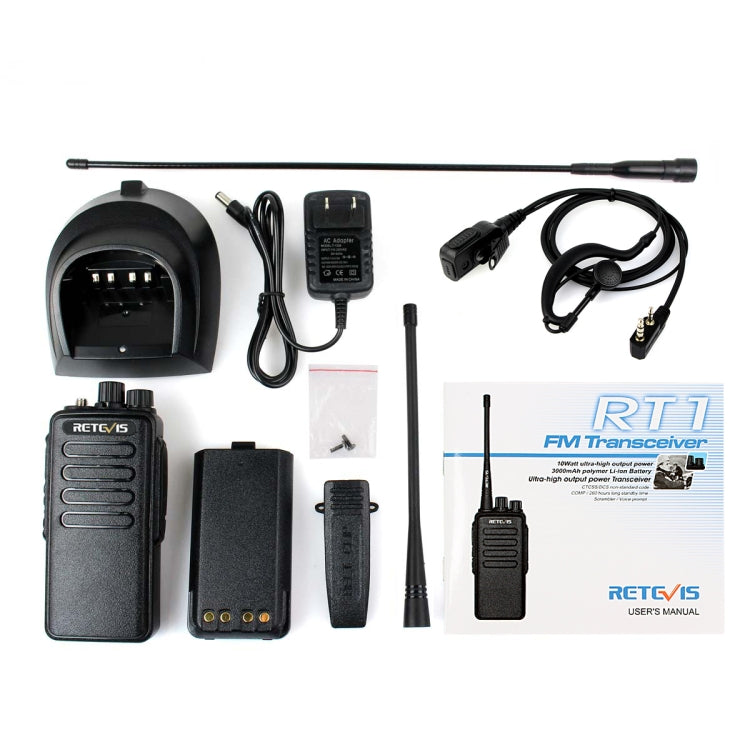 RETEVIS RT1 10W UHF 400-520MHz 16CH Handheld Walkie Talkie, US Plug - free shipping - PMC Jewellery - Order now!