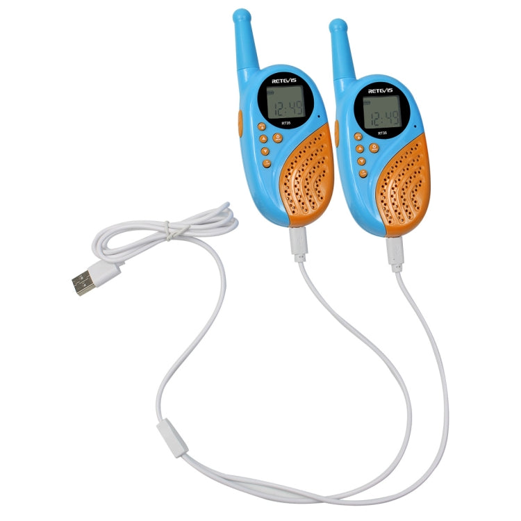 1 Pair RETEVIS RT35 0.5W US Frequency 462.550-467.7125MHz 22CH Handheld Children Walkie Talkie(Blue) - free shipping - PMC Jewellery - Order now!