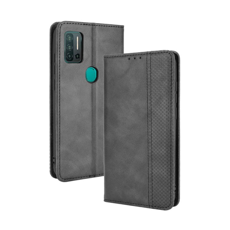 For Ulefone Note 11P Magnetic Buckle Retro Crazy Horse Texture Horizontal Flip Leather Case with Holder & Card Slots & Photo Frame(Black) - Ulefone Cases by PMC Jewellery | Online Shopping South Africa | PMC Jewellery | Buy Now Pay Later Mobicred