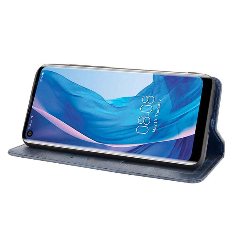 For Ulefone Note 11P Magnetic Buckle Retro Crazy Horse Texture Horizontal Flip Leather Case with Holder & Card Slots & Photo Frame(Blue) - Ulefone Cases by PMC Jewellery | Online Shopping South Africa | PMC Jewellery | Buy Now Pay Later Mobicred