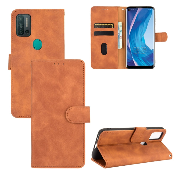 For Ulefone Note 11P Solid Color Skin Feel Magnetic Buckle Horizontal Flip Calf Texture PU Leather Case with Holder & Card Slots & Wallet(Brown) - Ulefone Cases by PMC Jewellery | Online Shopping South Africa | PMC Jewellery | Buy Now Pay Later Mobicred