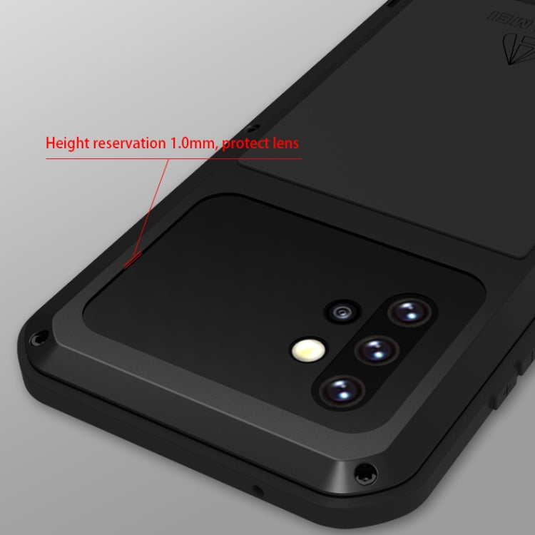 For Samsung Galaxy A52 5G / 4G LOVE MEI Metal Shockproof Waterproof Dustproof Protective Case with Glass(Silver) - free shipping - PMC TechLife - Order now!