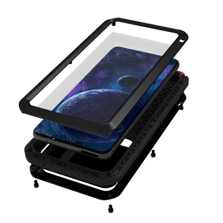 For Samsung Galaxy A52 5G / 4G LOVE MEI Metal Shockproof Waterproof Dustproof Protective Case with Glass(Yellow) - Galaxy Phone Cases by LOVE MEI | Online Shopping South Africa | PMC TechLife | Buy Now Pay Later Mobicred