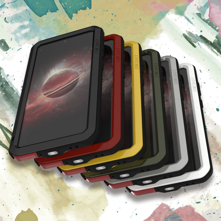 For Samsung Galaxy A72 5G / 4G LOVE MEI Metal Shockproof Waterproof Dustproof Protective Case with Glass(Yellow) - free shipping - PMC TechLife - Order now!