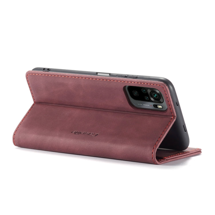 For Xiaomi Redmi Note 10 4G / Note 10s CaseMe 013 Multifunctional Horizontal Flip Leather Case with Holder & Card Slot & Wallet(Wine Red) - Xiaomi Cases by CaseMe | Online Shopping South Africa | PMC Jewellery | Buy Now Pay Later Mobicred