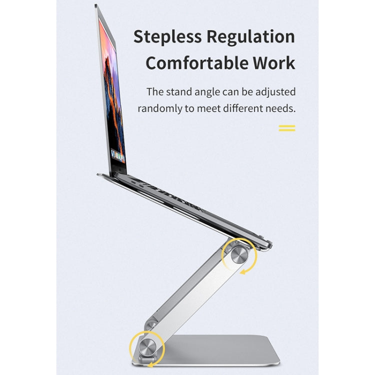 ROCK RPH0972 Aluminum Alloy Liftable Laptop Cooling Bracket(Silver) - free shipping - PMC Jewellery - Order now!