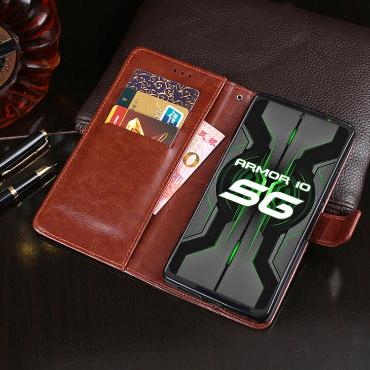 For Ulefone Armor 10 5G idewei Crazy Horse Texture Horizontal Flip Leather Case with Holder & Card Slots & Wallet(Rose Red) - free shipping - PMC Jewellery - Order now!
