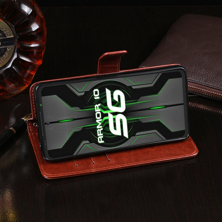 For Ulefone Armor 10 5G idewei Crazy Horse Texture Horizontal Flip Leather Case with Holder & Card Slots & Wallet(Red) - free shipping - PMC Jewellery - Order now!