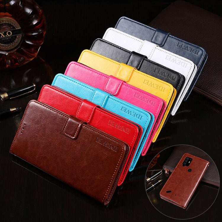 For Ulefone Armor 10 5G idewei Crazy Horse Texture Horizontal Flip Leather Case with Holder & Card Slots & Wallet(White) - free shipping - PMC Jewellery - Order now!