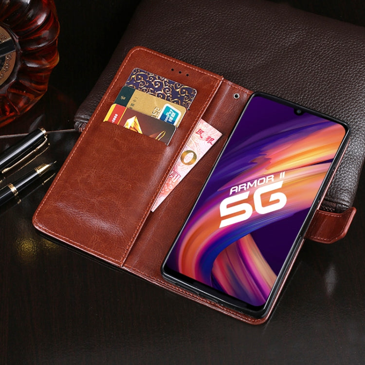 For Ulefone Armor 11 5G idewei Crazy Horse Texture Horizontal Flip Leather Case with Holder & Card Slots & Wallet(Rose Red) - free shipping - PMC Jewellery - Order now!