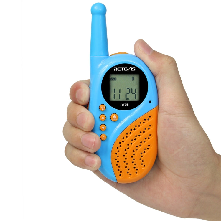 1 Pair RETEVIS RT-35 0.5W US Frequency 462.550-467.7125MHz 22CHS Children Handheld Walkie Talkie(Blue) - free shipping - PMC Jewellery - Order now!