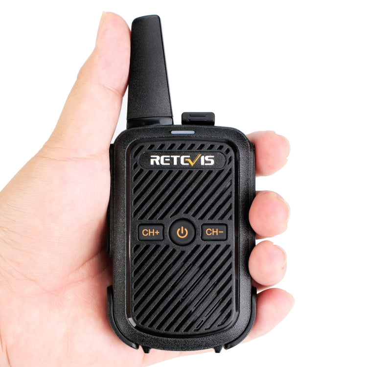 RETEVIS RT15 400-470MHz 16CHS Mini Two Way Radio Walkie Talkie, EU Plug(Black) - free shipping - PMC Jewellery - Order now!