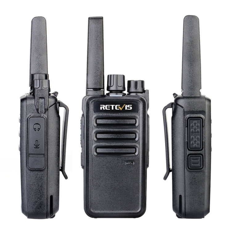 1 Pair RETEVIS RT668 0.5W PMR446 16CHS Two Way Radio Handheld Walkie Talkie, EU Plug(Black) - free shipping - PMC Jewellery - Order now!