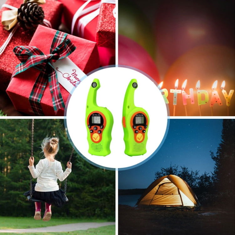 1 Pair RETEVIS RT75 0.5W US Frequency 22CHS FRS License-free Children Handheld Walkie Talkie(Green) - free shipping - PMC Jewellery - Order now!