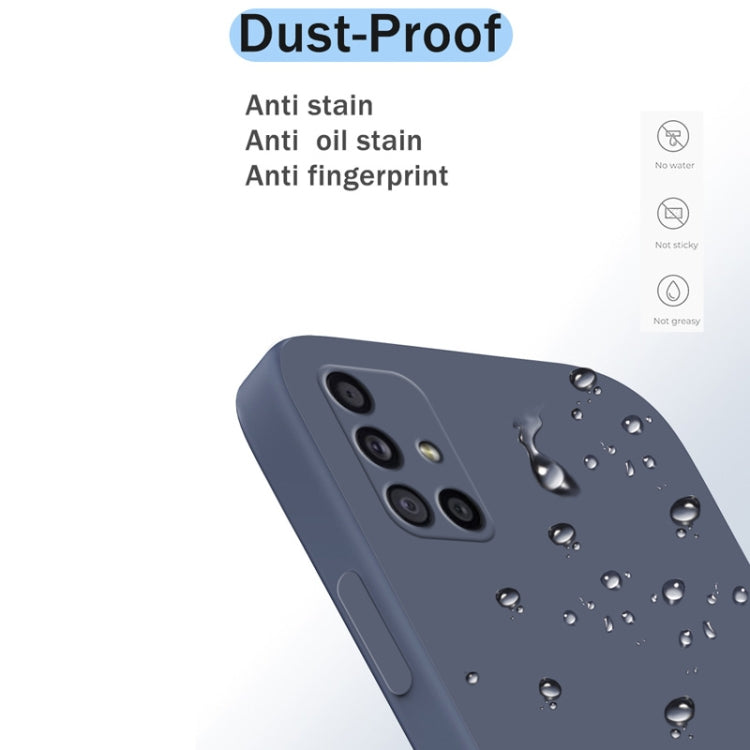 For Samsung Galaxy M51 Solid Color Imitation Liquid Silicone Straight Edge Dropproof Full Coverage Protective Case(White) - Galaxy Phone Cases by PMC TechLife | Online Shopping South Africa | PMC TechLife | Buy Now Pay Later Mobicred