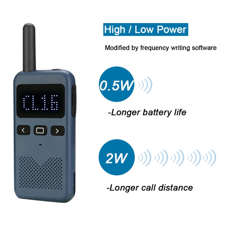 RETEVIS RB619 PMR446 16CHS License-free Two Way Radio Handheld Walkie Talkie, EU Plug(Navy Blue) - free shipping - PMC Jewellery - Order now!