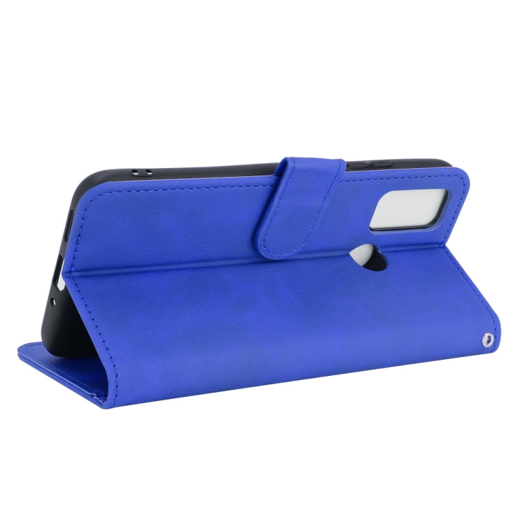 For Ulefone Note 10 Solid Color Skin Feel Magnetic Buckle Horizontal Flip Calf Texture PU Leather Case with Holder & Card Slots & Wallet(Blue) - Ulefone Cases by PMC Jewellery | Online Shopping South Africa | PMC Jewellery | Buy Now Pay Later Mobicred