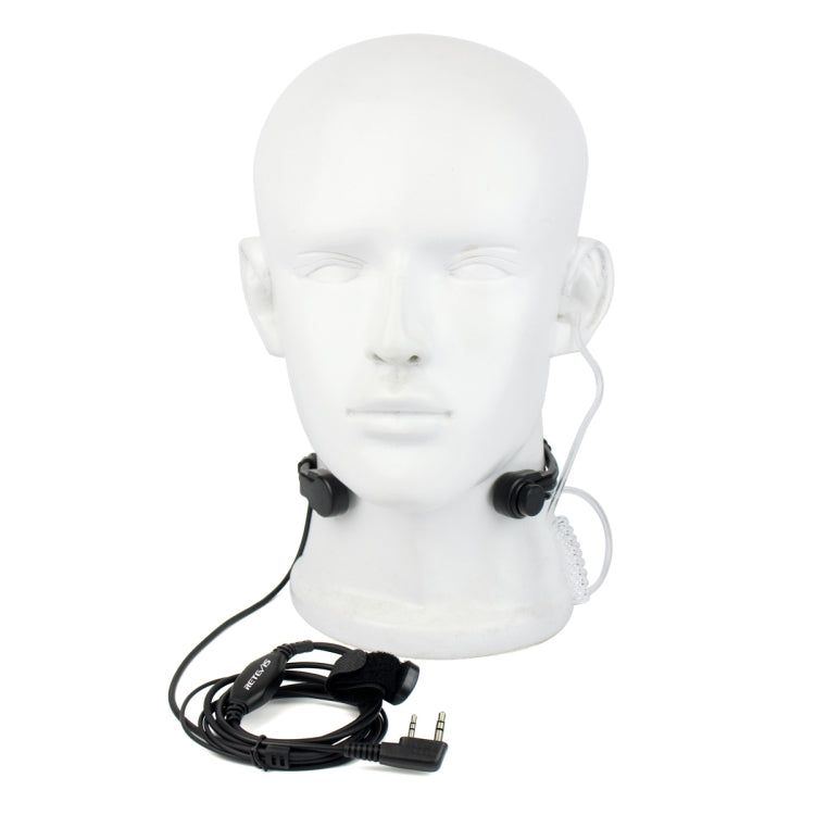 RETEVIS K-001 2 Pin Retractable Throat Covert Acoustic Tube Earphone Microphone for H-777/RT-5R - free shipping - PMC Jewellery - Order now!