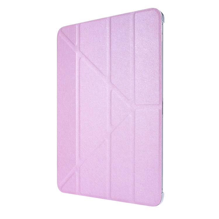 For iPad Air 13 2025 / 2024 / iPad Pro 12.9 2022 / 2021 Silk Texture Horizontal Deformation Flip Leather Tablet Case with Holder(Pink) - iPad Pro 12.9 (2022/2021) Cases by PMC TechLife | Online Shopping South Africa | PMC TechLife | Buy Now Pay Later Mobicred