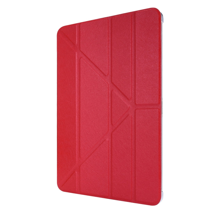 For iPad Air 13 2025 / 2024 / iPad Pro 12.9 2022 / 2021 Silk Texture Horizontal Deformation Flip Leather Tablet Case with Holder(Red) - iPad Pro 12.9 (2022/2021) Cases by PMC TechLife | Online Shopping South Africa | PMC TechLife | Buy Now Pay Later Mobicred