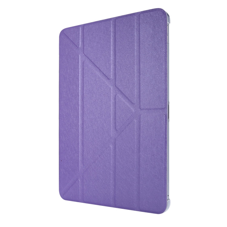 For iPad Air 13 2025 / 2024 / iPad Pro 12.9 2022 / 2021 Silk Texture Horizontal Deformation Flip Leather Tablet Case with Holder(Purple) - iPad Pro 12.9 (2022/2021) Cases by PMC TechLife | Online Shopping South Africa | PMC TechLife | Buy Now Pay Later Mobicred
