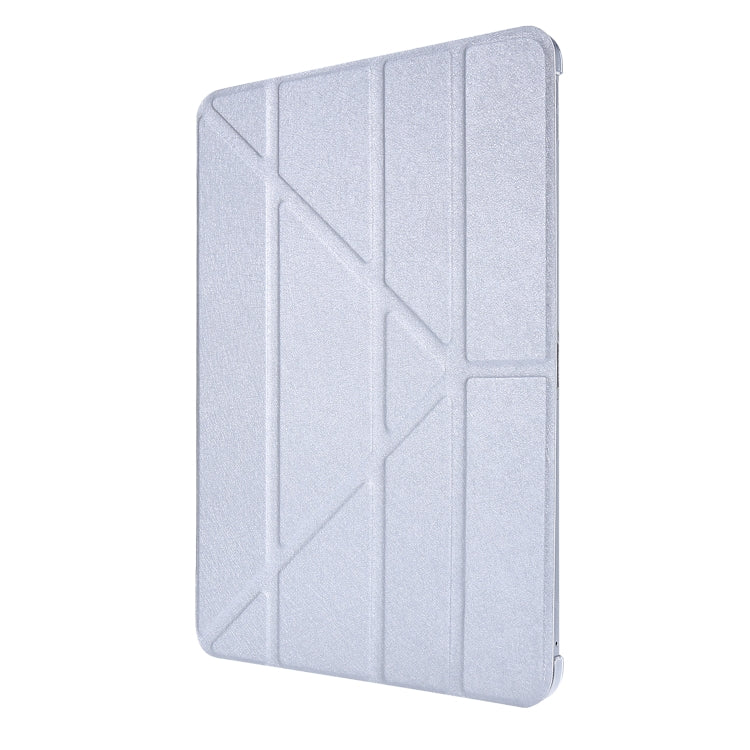 For iPad Air 13 2025 / 2024 / iPad Pro 12.9 2022 / 2021 Silk Texture Horizontal Deformation Flip Leather Tablet Case with Holder(Silver) - iPad Pro 12.9 (2022/2021) Cases by PMC TechLife | Online Shopping South Africa | PMC TechLife | Buy Now Pay Later Mobicred