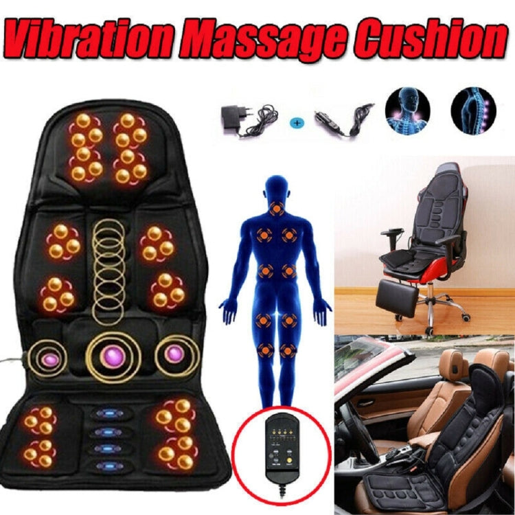 5 Massage Heads 8 Modes Car / Household Multifunctional Whole Body Cervical Massage Seat Cushion, Plug Type:US Plug(Black) - Seat Accessories by PMC TechLife | Online Shopping South Africa | PMC TechLife | Buy Now Pay Later Mobicred