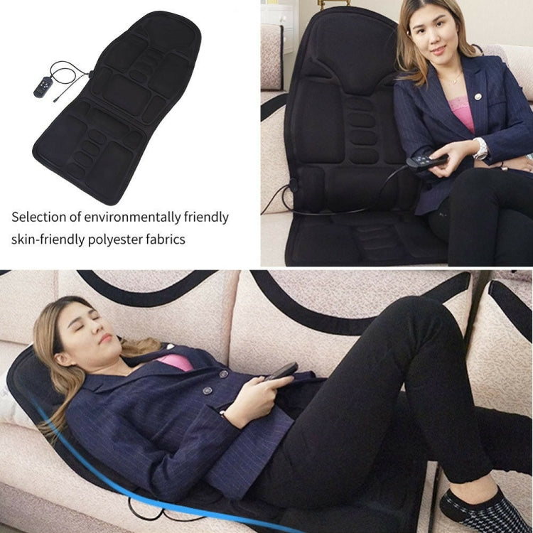 5 Massage Heads 8 Modes Car / Household Multifunctional Whole Body Cervical Massage Seat Cushion, Plug Type:EU Plug(Black) - Seat Accessories by PMC TechLife | Online Shopping South Africa | PMC TechLife | Buy Now Pay Later Mobicred