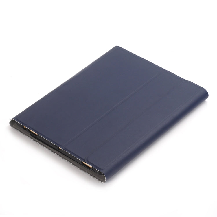 YA11B-A 2021 Detachable Lambskin Texture Round Keycap Bluetooth Keyboard Leather Tablet Case with Touch Control & Pen Slot & Stand For iPad Pro 11 (2021)(Dark Blue) - For iPad Pro by PMC TechLife | Online Shopping South Africa | PMC TechLife