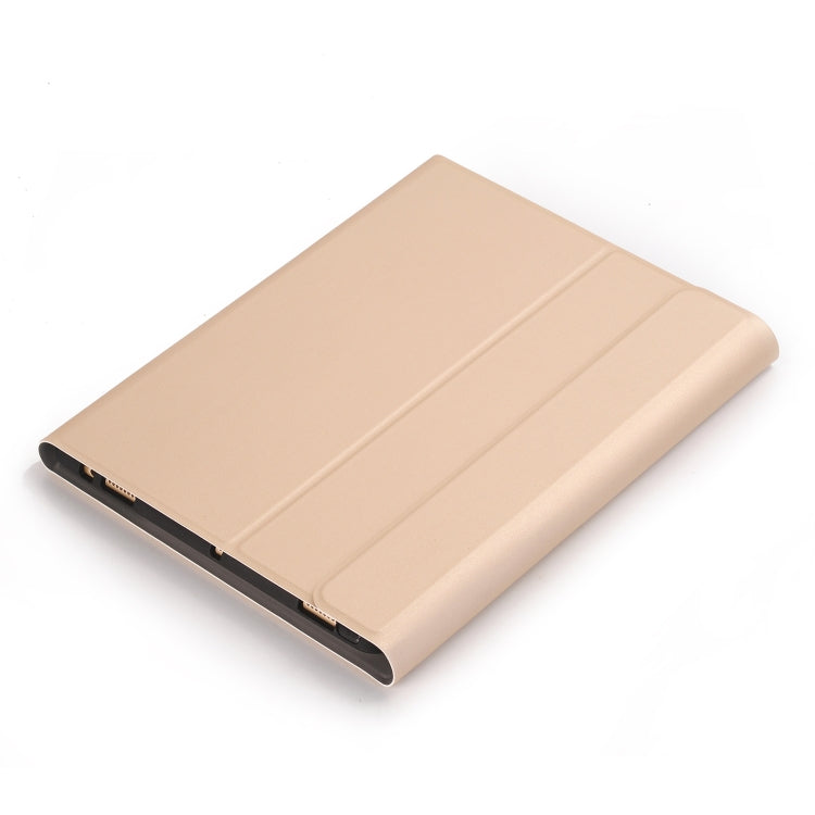 YA11B-A 2021 Detachable Lambskin Texture Round Keycap Bluetooth Keyboard Leather Tablet Case with Touch Control & Pen Slot & Stand For iPad Pro 11 (2021)(Gold) - For iPad Pro by PMC TechLife | Online Shopping South Africa | PMC TechLife