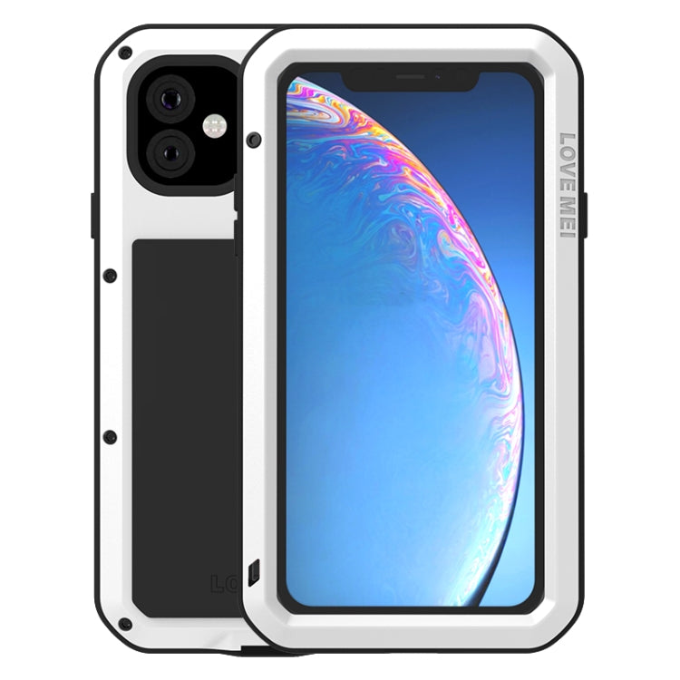 For iPhone 11 LOVE MEI Metal Shockproof Waterproof Dustproof Protective Case(White) - iPhone 11 Cases by LOVE MEI | Online Shopping South Africa | PMC TechLife | Buy Now Pay Later Mobicred