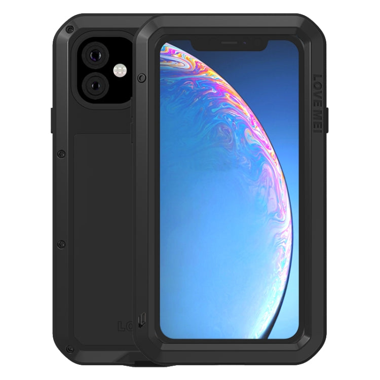 For iPhone 11 Pro LOVE MEI Metal Shockproof Waterproof Dustproof Protective Case(Black) - iPhone 11 Pro Cases by LOVE MEI | Online Shopping South Africa | PMC TechLife | Buy Now Pay Later Mobicred