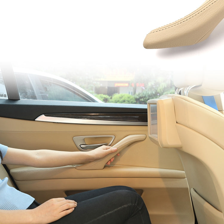 Car Leather Right Side Inner Door Handle Assembly 51417225854 for BMW 5 Series F10 / F18 2011-2017(Mocha) - Door Handles by PMC TechLife | Online Shopping South Africa | PMC TechLife | Buy Now Pay Later Mobicred