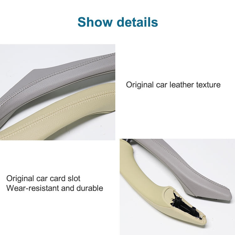 Car Leather Left Side Inner Door Handle Assembly 51417225854 for BMW 5 Series F10 / F18 2011-2017(Mocha) - Door Handles by PMC TechLife | Online Shopping South Africa | PMC TechLife | Buy Now Pay Later Mobicred